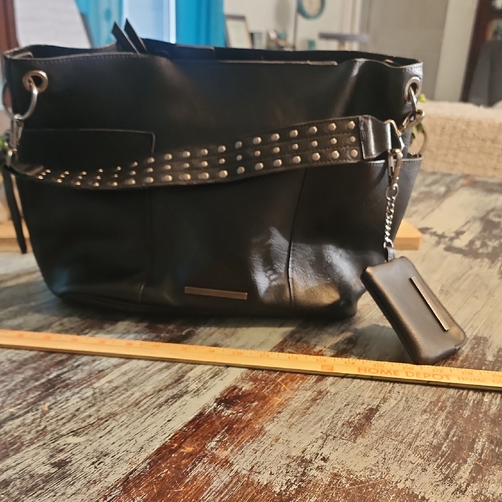 Steve Madden Black Studded Shoulder Bag